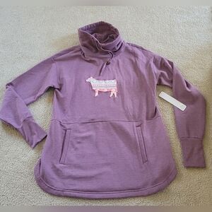 New RBX Women's Long Sleeve High Neck Top Live Life Active Polyester Red Wine si